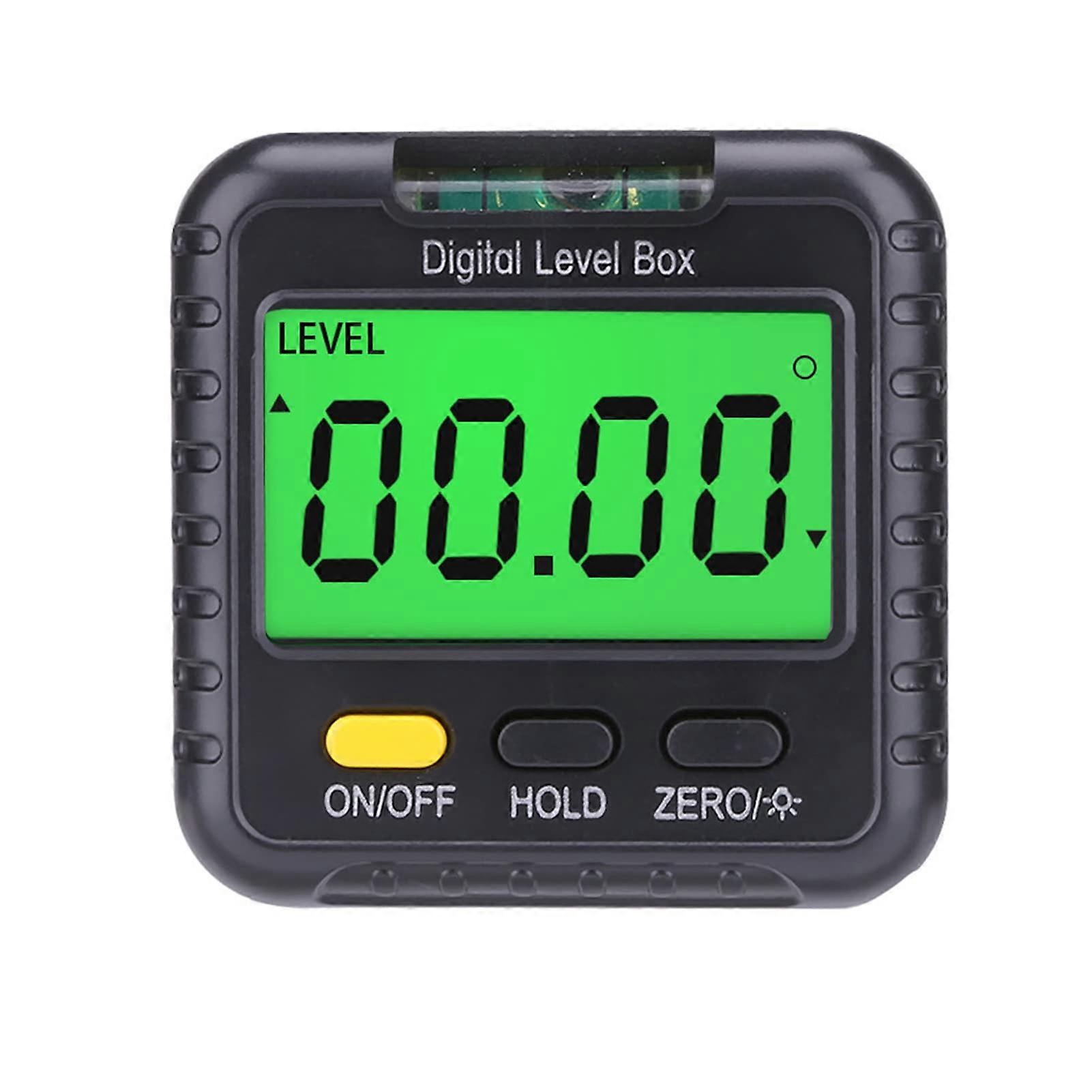 Digital Inclinometer, 4 x 90° Portable Protractor, Mini Spirit Level and Bevel Gauge with LCD Display, Spirit Level