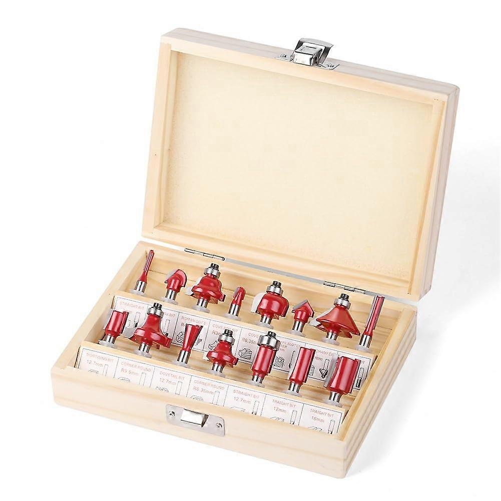 15piece Tungsten Carbide Router Bit Set, 1/4 Inch Shank, Woodworking Tool Ref: 4053