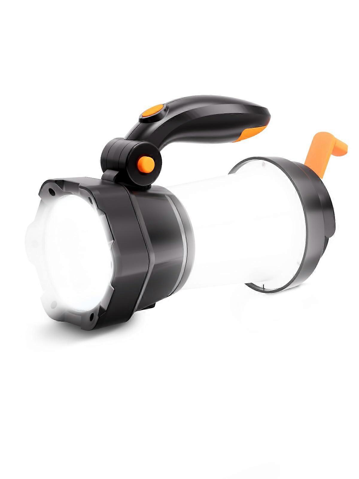 2 in 1 LED Camping Lantern, Rechargeable Flashlight with HandCrank for Emergency