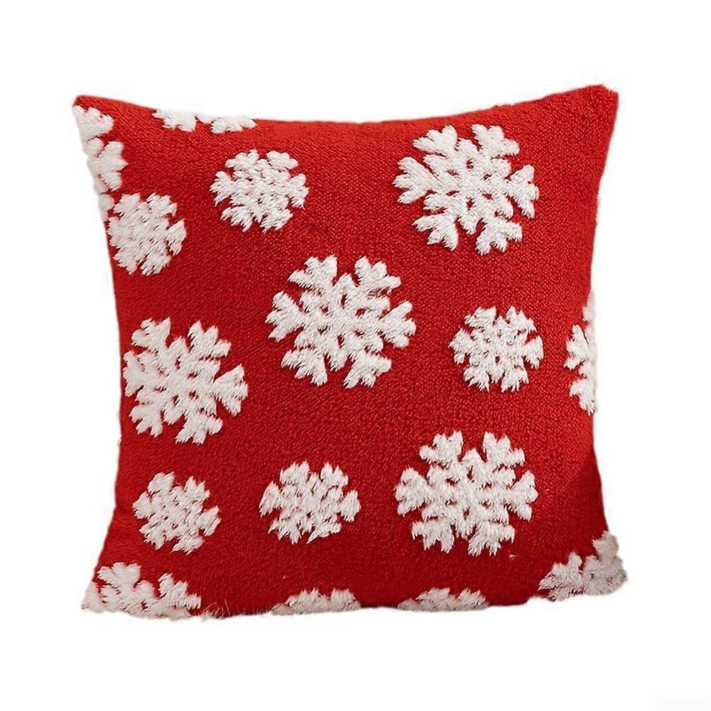 Snowflake Print Throw Pillowcase Model A For Holiday Celebrations Snowflake Pattern Home Decor