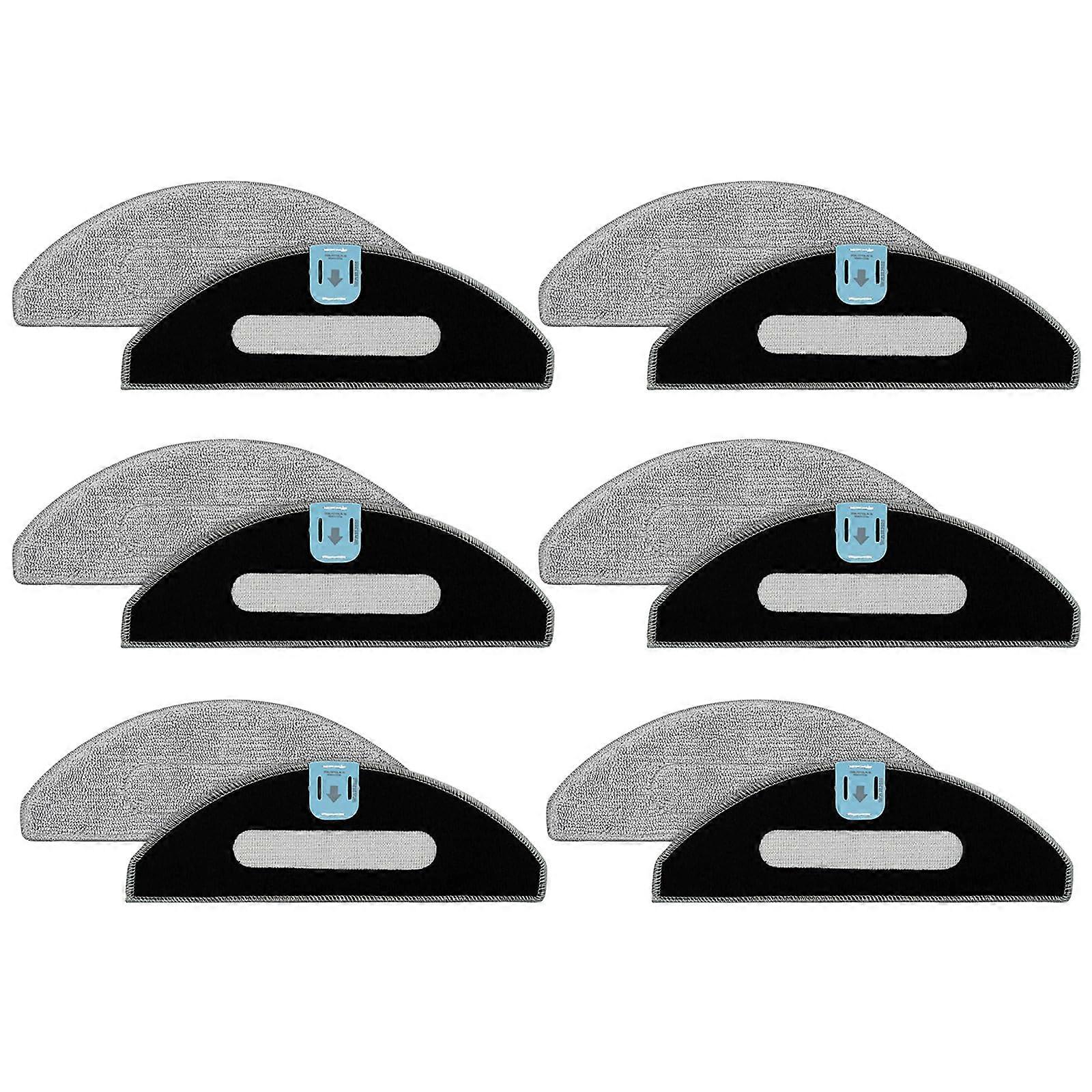 Replacement Mop Rag Microfibre Cleaning Heads Pads For Sweeping Robot Accessories Pack Of 12