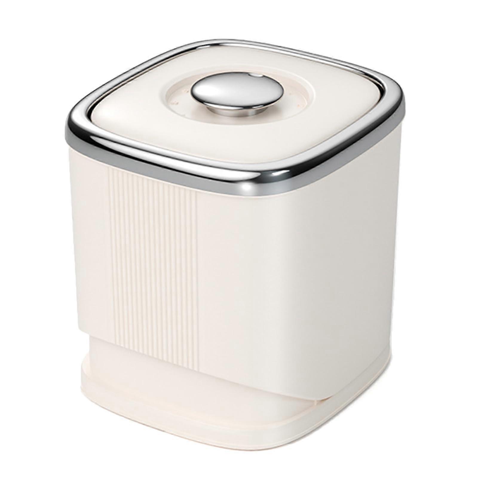 Rice Bucket Sealed Cereal Dispenser with Measuring Cup for Kitchen Organization Electroplating Model 5L