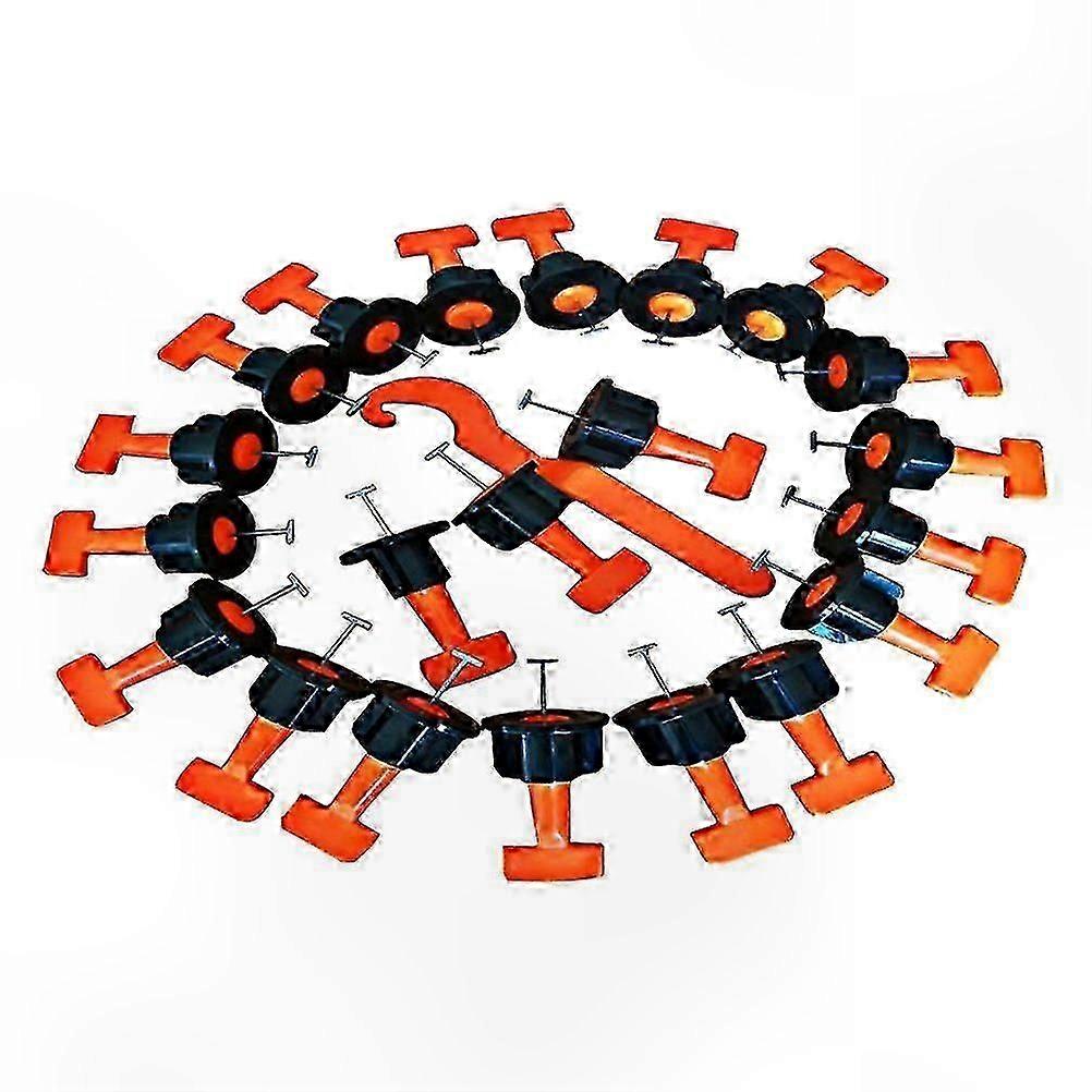 50PCS T-type Tile Positioning Leveler Reusable Tile Correction Tool Leveling System for Laying Assistance (Black)