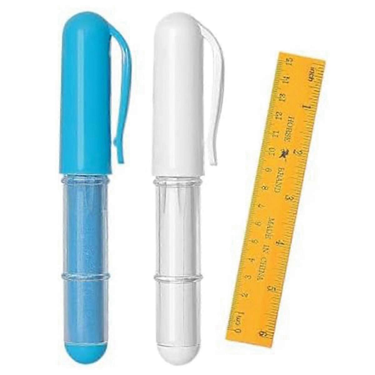 Fabric Chalk Markers for Sewing, Quilting & Crafting: Erasable Chalk for Tailor Work on Different Fabrics. Includes 2PCS with Ruler