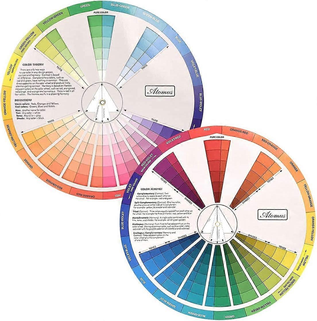 Color Wheel Disc, SL.GT Paint Mixing Learning Guide Art Class Teaching Tool Wheels