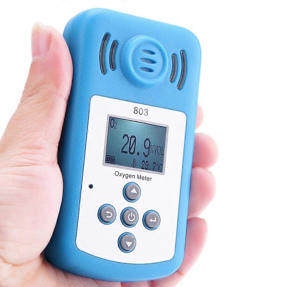 Oxygen Meter Portable Oxygen(O2) Concentration Detector with LCD Display and Sound-light Alarm