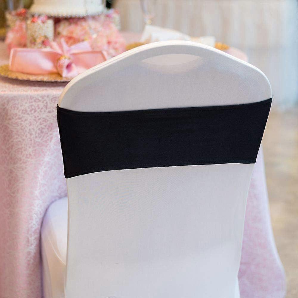 10/50/100PCS Spandex Stretch Chair Bands Sashes Elastic Chair Sashes Bows for