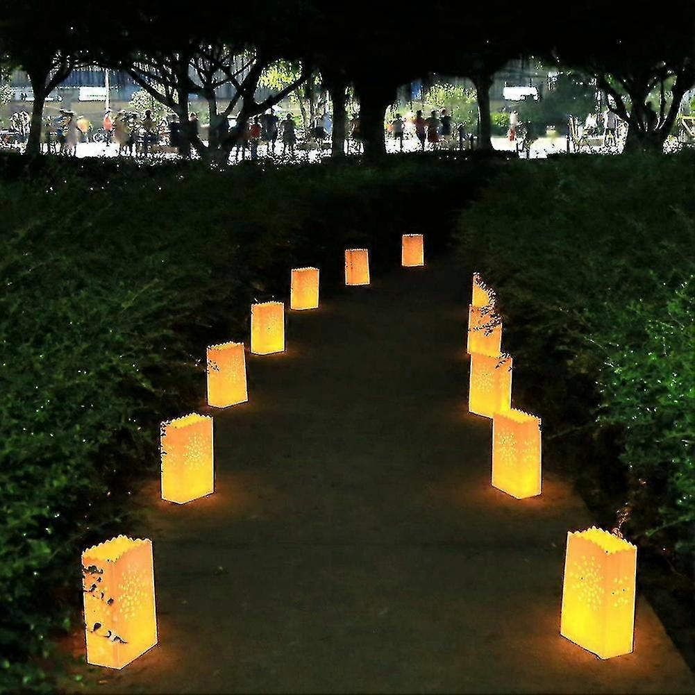 50 pieces of white flame-retardant glowing bags, can create a dreamy light path