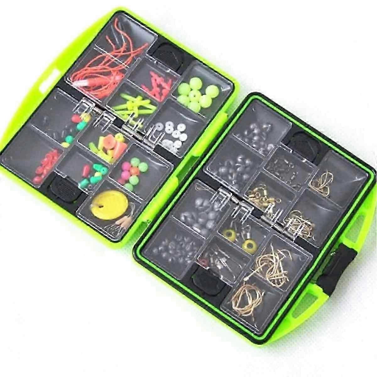 Box Portable Rock Fishing Accessories Kit Tackle Set Hooks Swivels