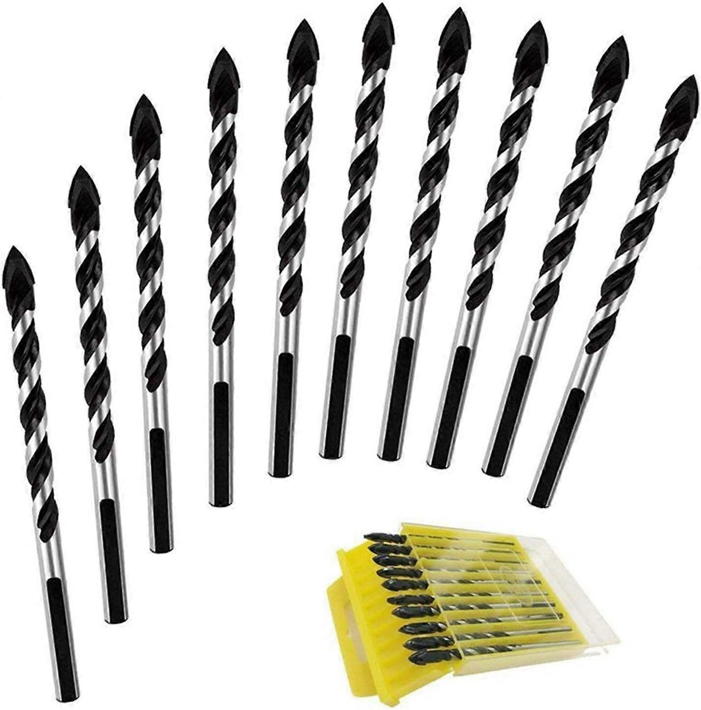 Craft Hand Drill Bit Multipurpose Drill Bit, 10pcs 6mm Multi-Material Drill Bit Set