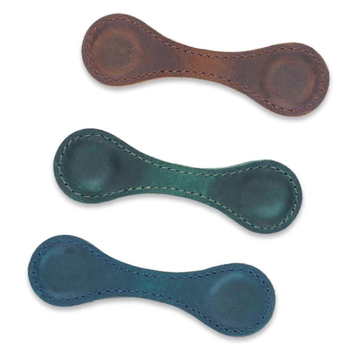 Leather Magnetic Bookmark, Leather Bookmark, Magnet Bookmarks, Handmade, 3Pcs Multicolor