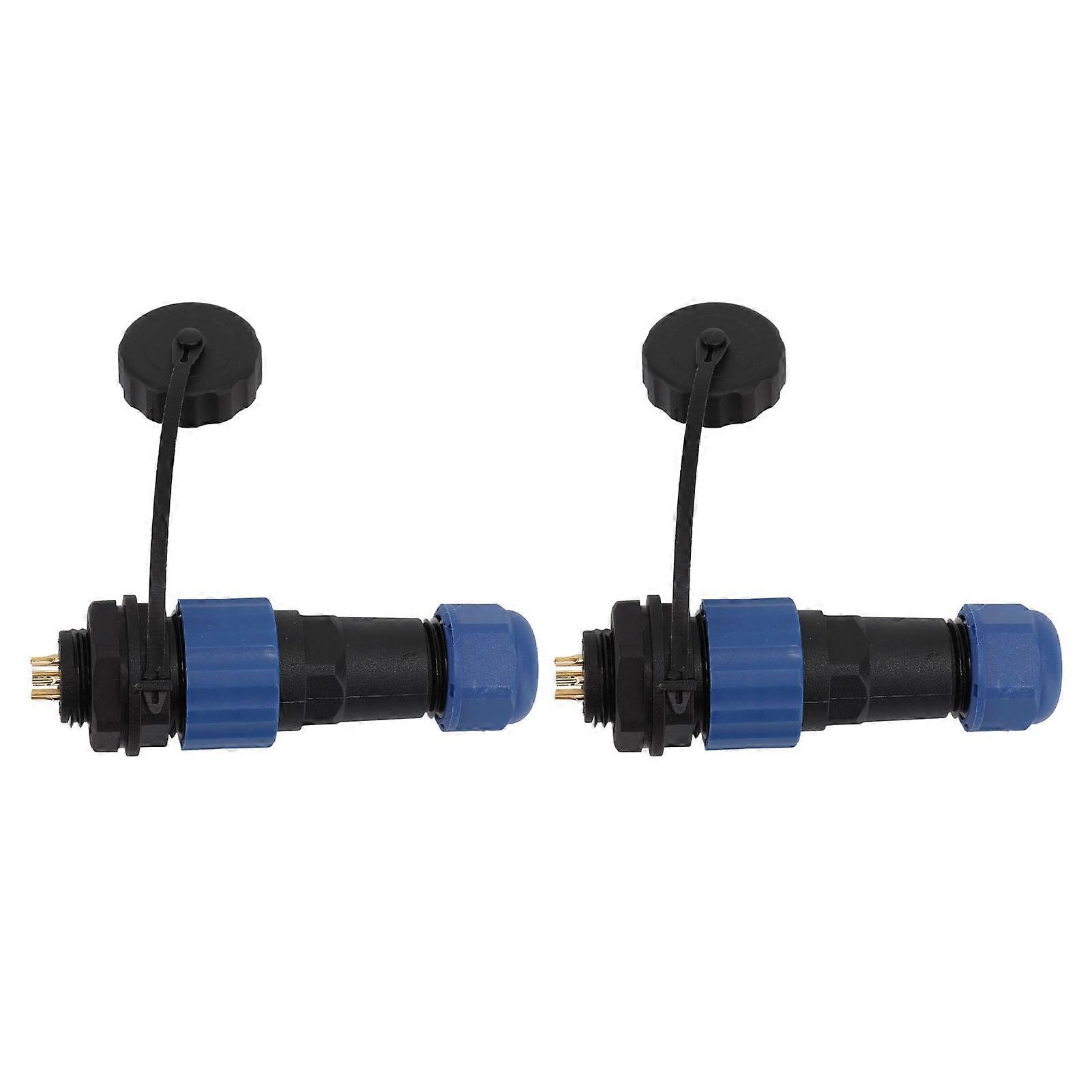 2Pcs SD16 Waterproof Aviation Connector 6Pin G3/8 Thread 7.8x2.5cm