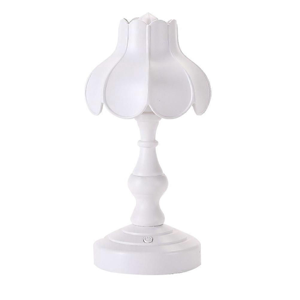 USB Charging Light Lotus Desk Lamp for Lighting 1Pcs White Plastic