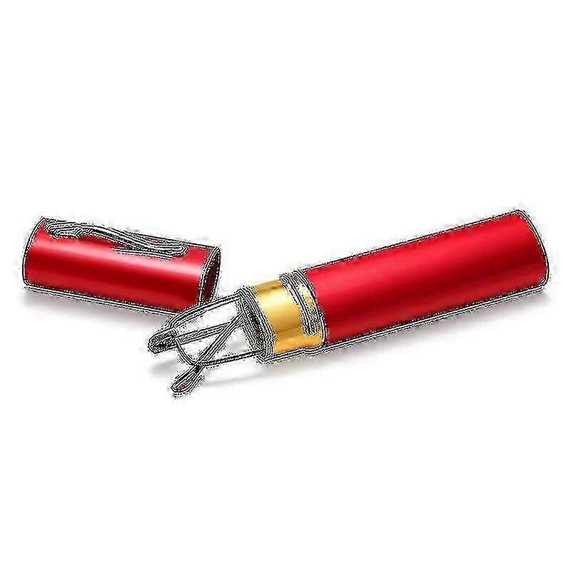 Reading Glasses Metal Spring Foot Portable Reading Glasses With Tube(red) Tw