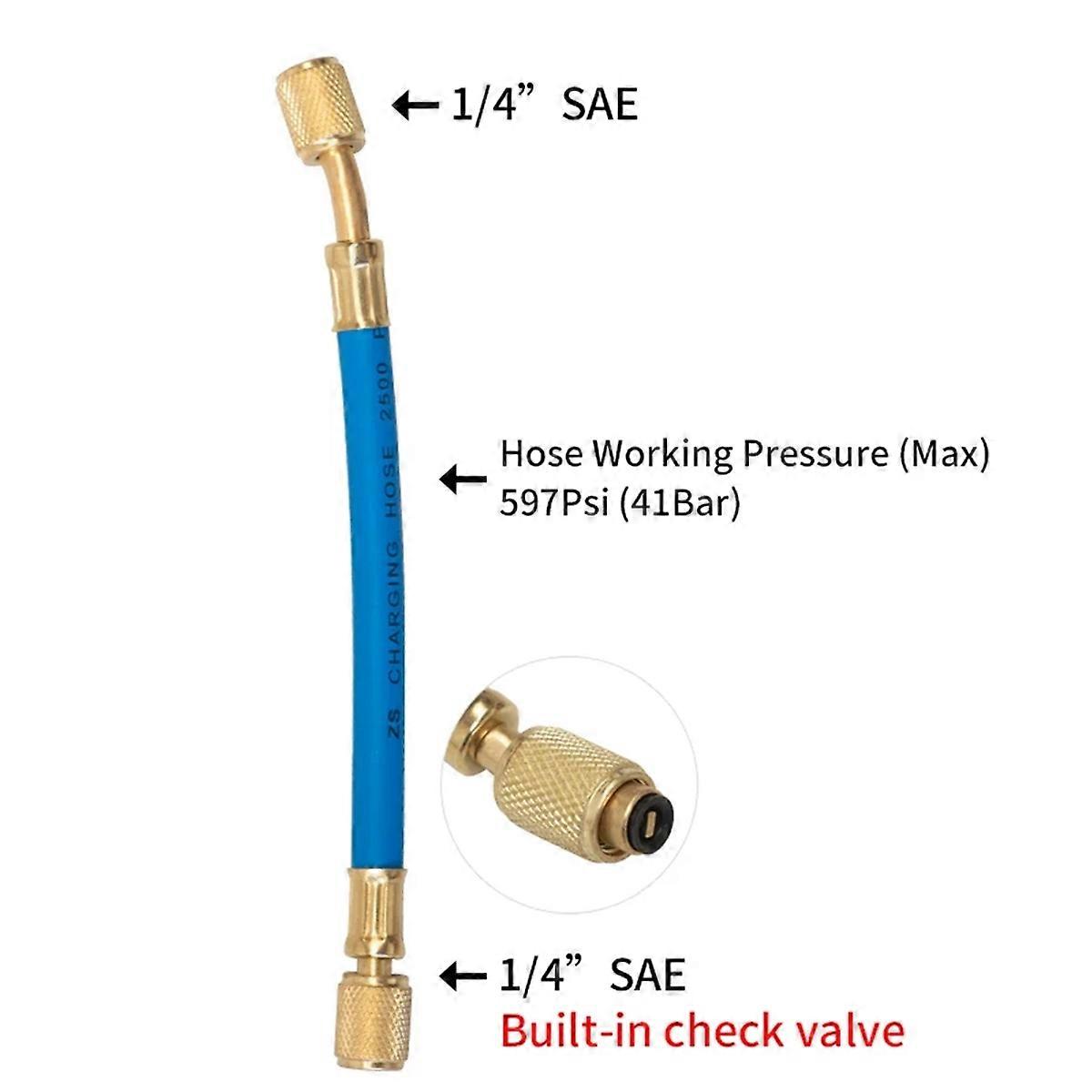 Auto AC Oil Dye Injector 1Oz R134A Low Side Quick Coupler Adapter 14 Oil Syringe Manual Oiler Tool for Car
