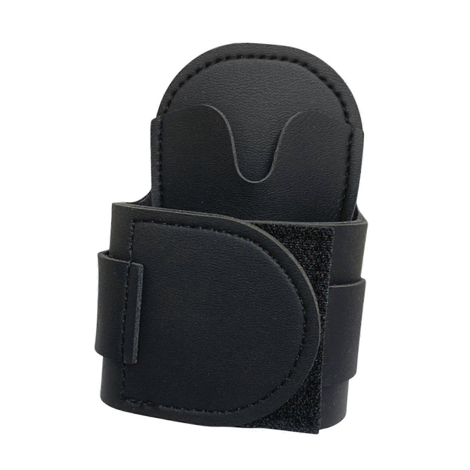 看護師および医師用医療用聴診器ホルダーウエストクリップ、ブラックレザーキャリア