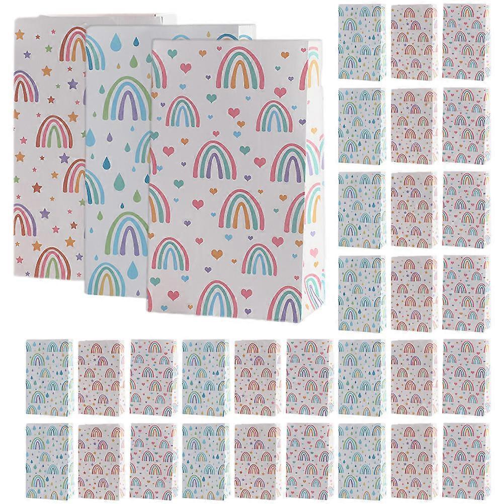 Holiday Paper Bags Square Bottom Storage Bag Paper Material for Party Decoration 30Pcs