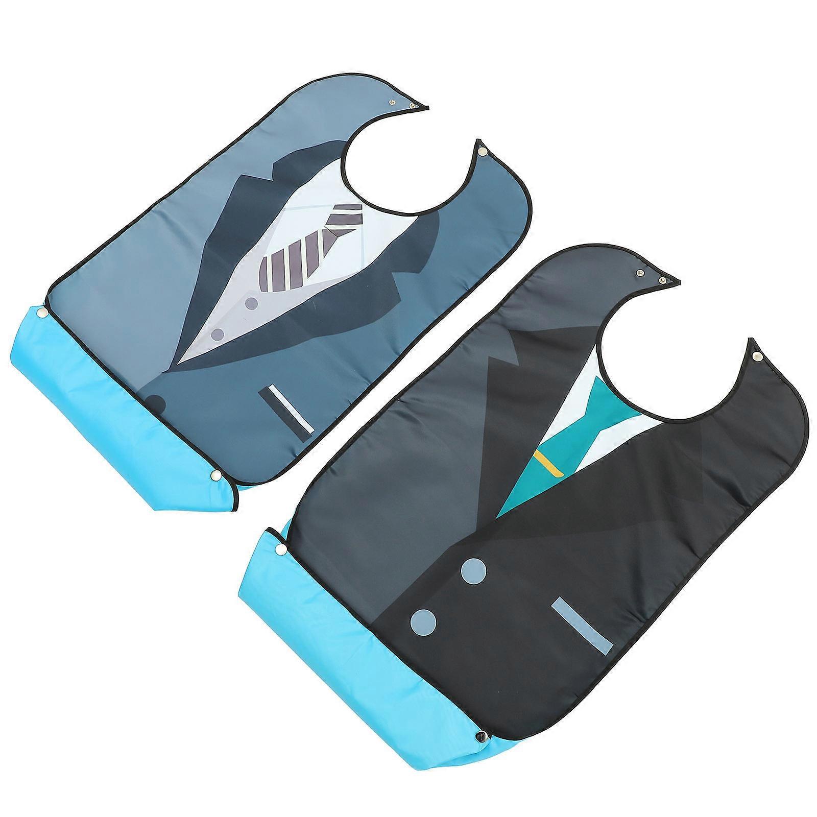 Polyester Adult Bib Clothing Protector for Eating Use 2Pcs Pack