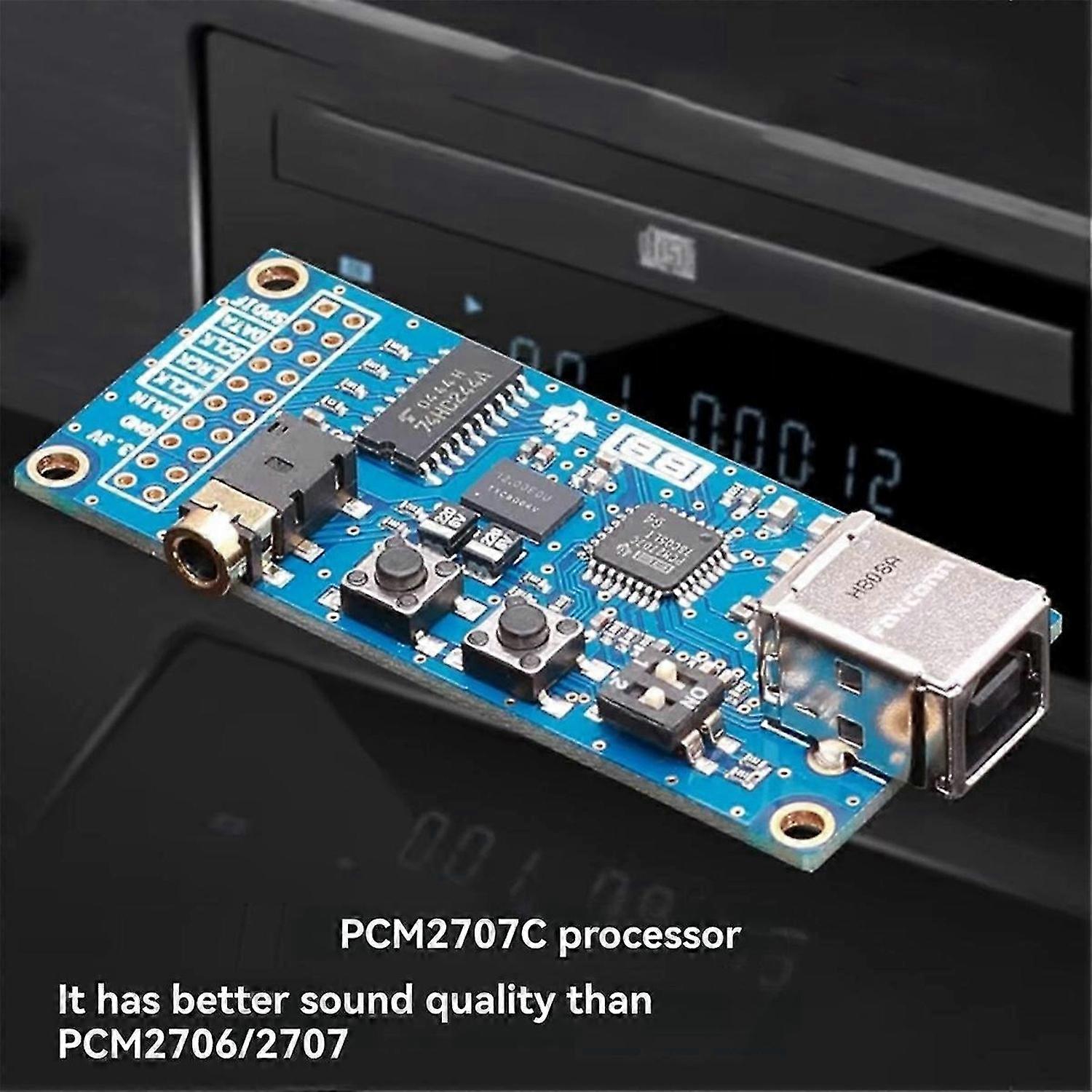 PCM2707C USB to I2S Digital Interface USB Sound Card Compatible with Italian PCM2706 XMOS