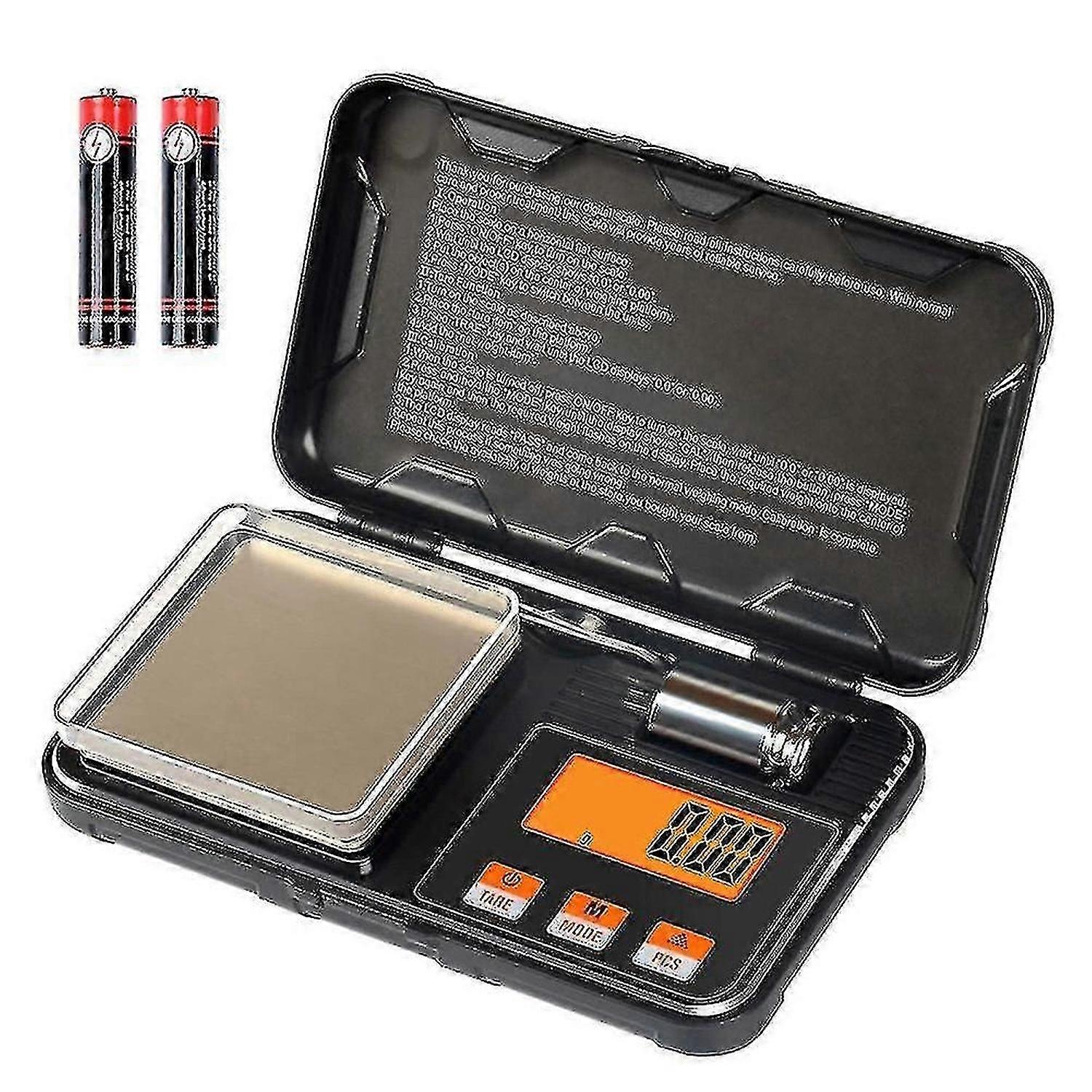 200g / 0.01g Digital Pocket Scale 50g Calibration Weight With Tweezers Battery Include