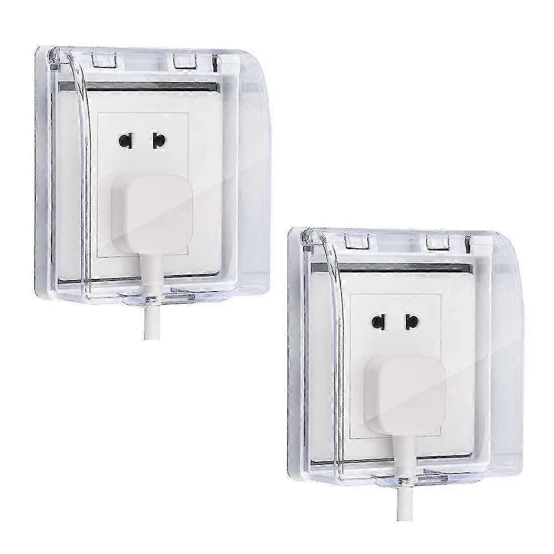 2 Pack Universal Socket Waterproof Box Wall Switch Socket Panel Panel Box, Switch Cover Protector