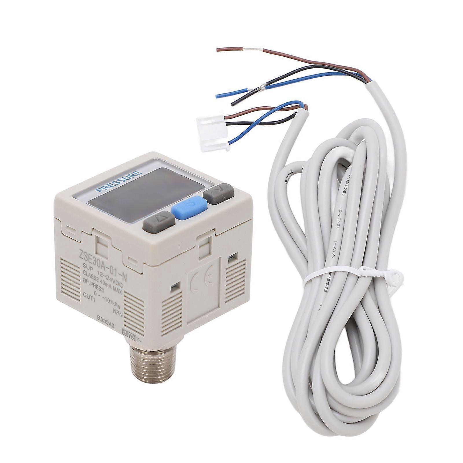Digital Pressure Gauge Precise Anti Shock Pressure Reducing Valve Digital Display Meter 0 to 101kPa 1224VDC