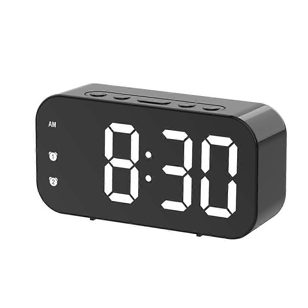 Alarm Clock LED Display Electronic Clocks Brightness Dual Alarms Table Clock