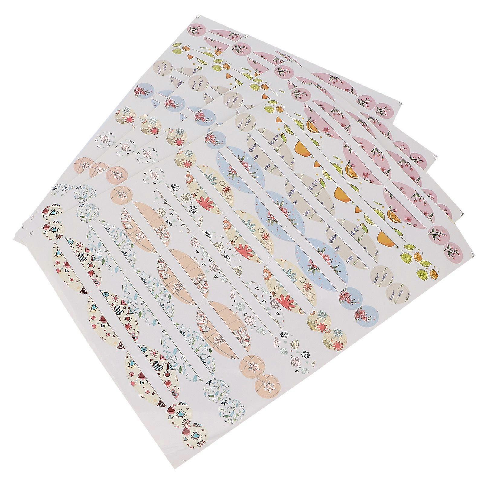 4 Sheet Essential Oil Bottle Labels Portable Perfume Bottle Colorful Labels Sticker Accessory Set