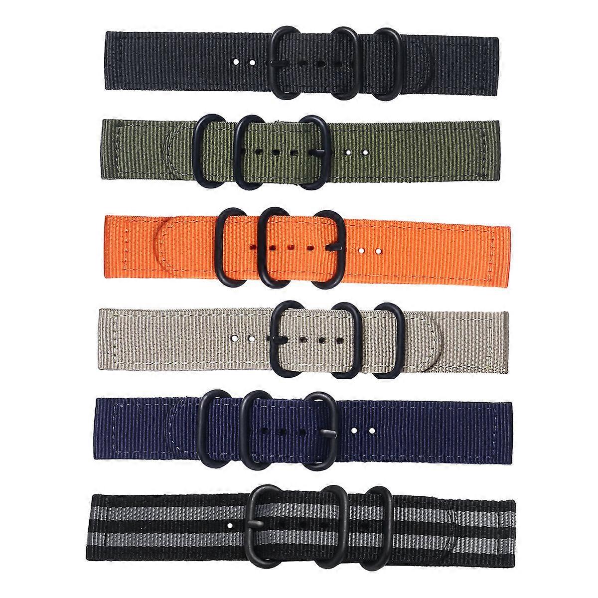 Orange Nylon Watch Strap 22mm Durable Watch Band for Replacement Use