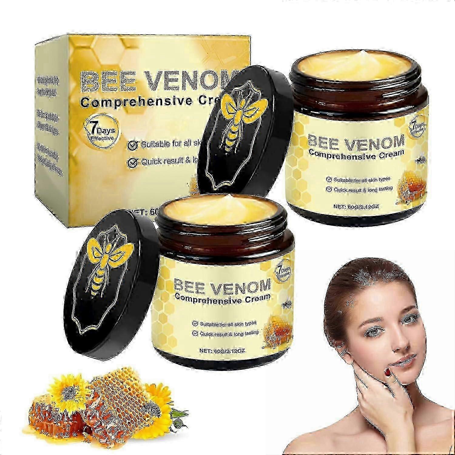 3PCS Bee Venom Comprehensive Cream and Anti-Wart Serum set