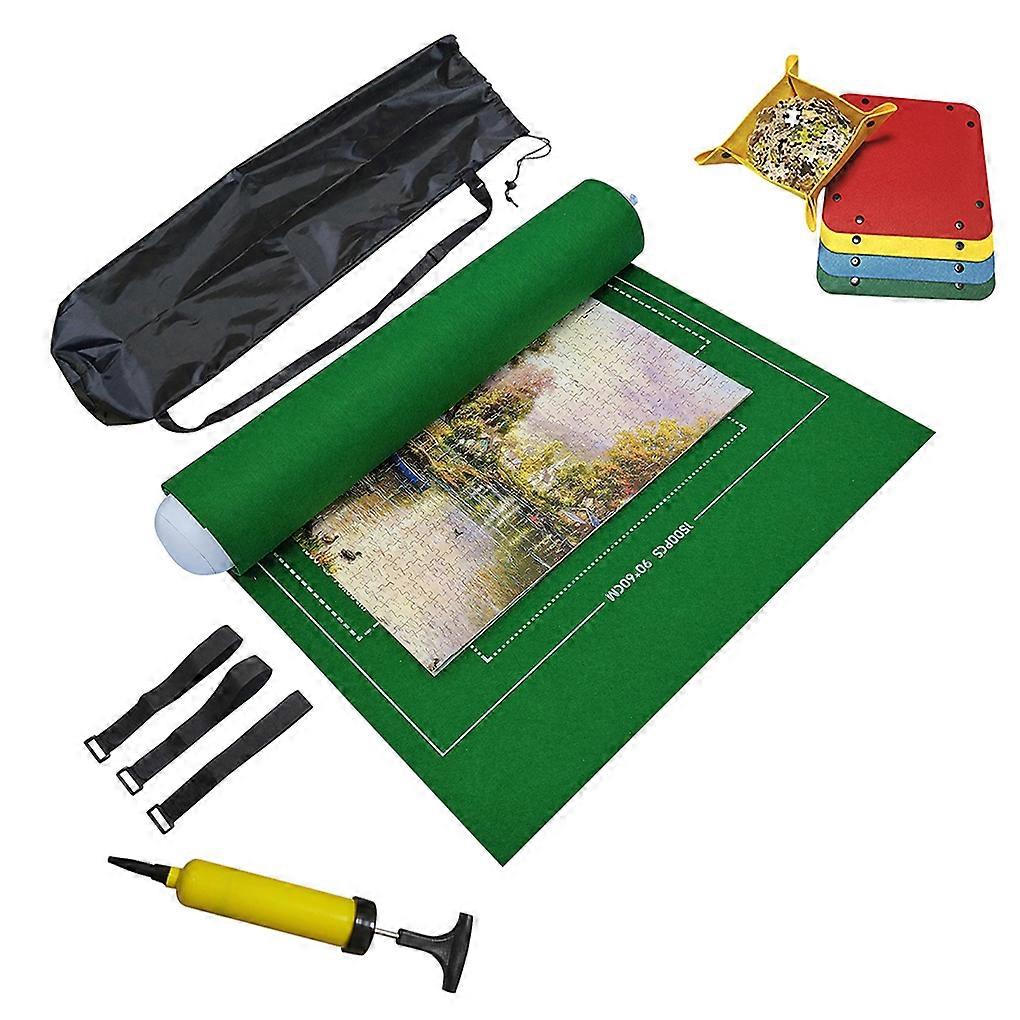 Felt Roll Mat Set Storage Pad Board Saver with Inflatable Tube Pump Storage Bag Tray