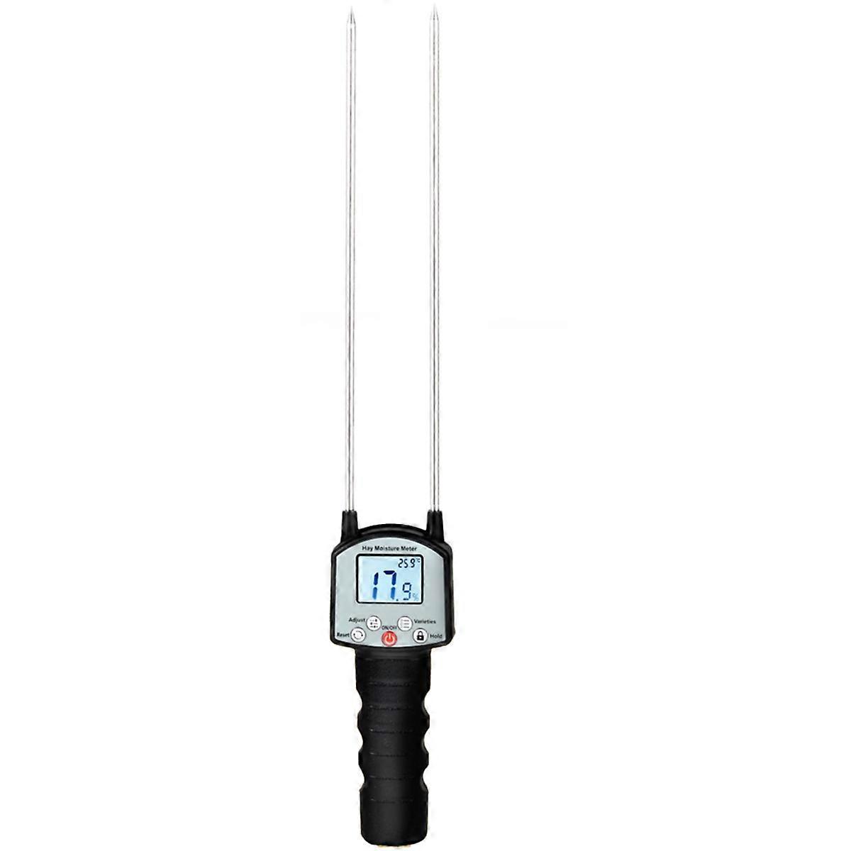 Hay Moisture Tester,with Dual Probe, Forage Moisture Tester with Automatic Temperature Compensation
