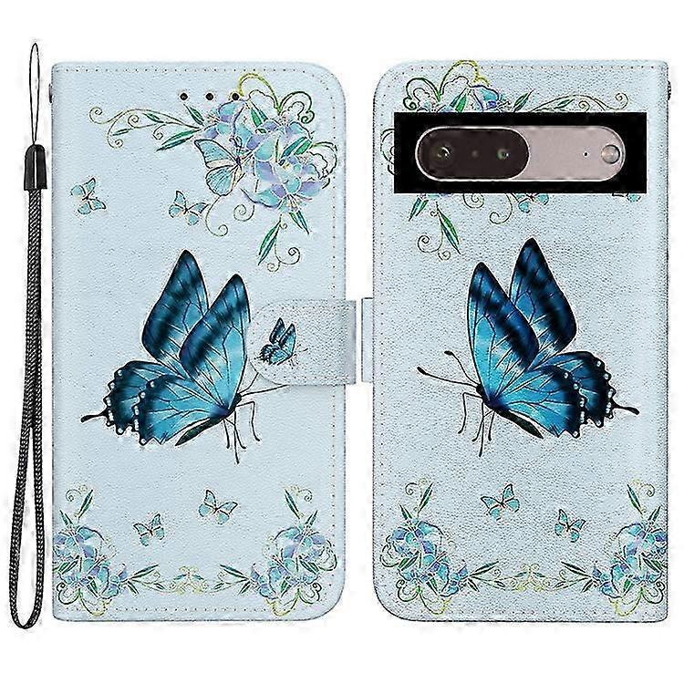 Compatible For Google Pixel 7 Pro 5G Case Pattern PU Leather Folio Stand Phone Cover
