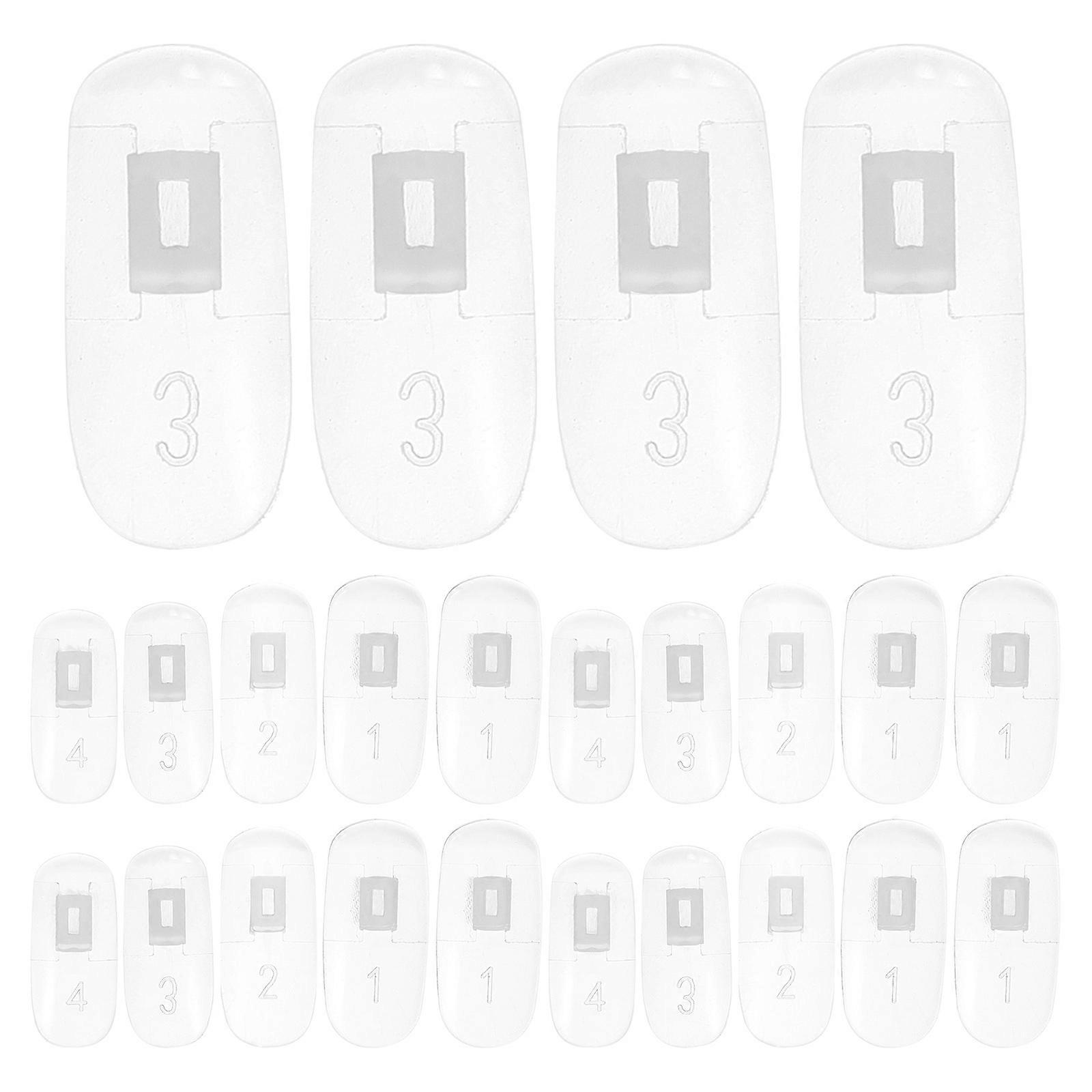 Practice Nail Tips Nail Color Display Tips for Home 100Pcs Transparent ABS