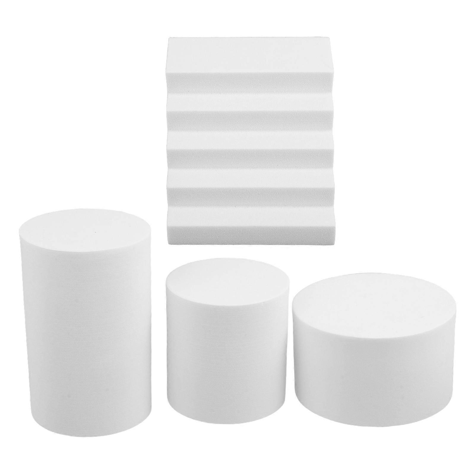Foam Photography Background Prop for Goods Display 4Sets White Eva Craft