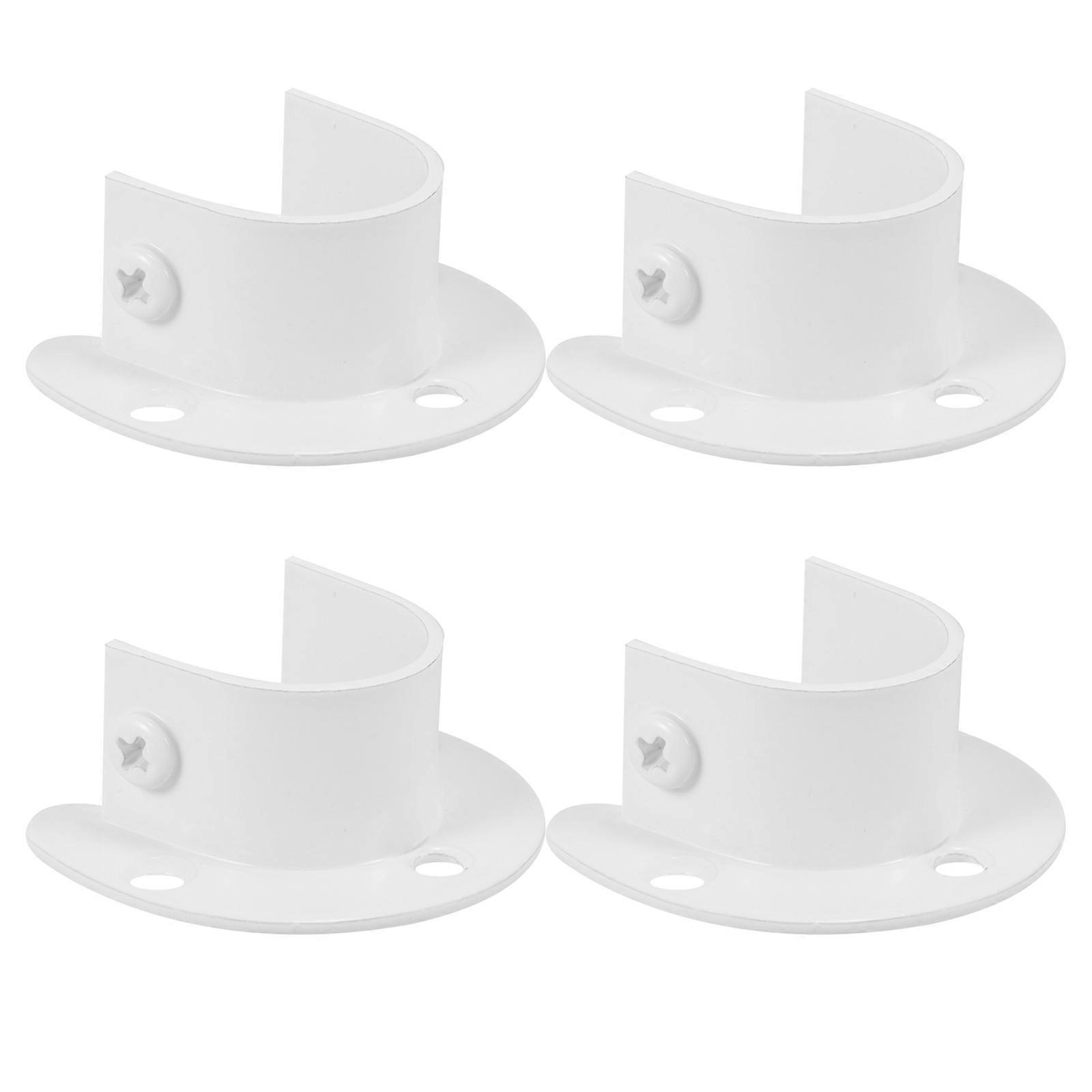 Wardrobe Rod Bracket 16 Pcs Strong Support For Home Use Stainless Steel 32mm Diameter Easy Installation