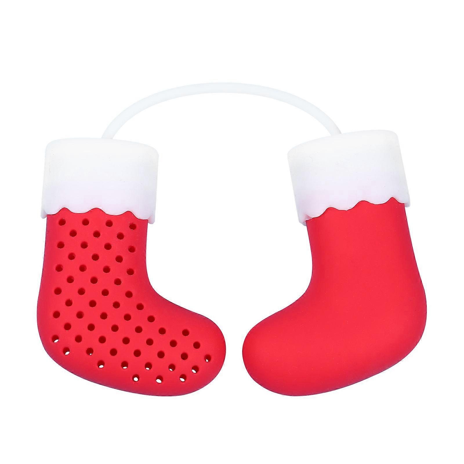 Red Silicone Tea Infuser Tea Leaf Filter for Home Use 3Pcs Set