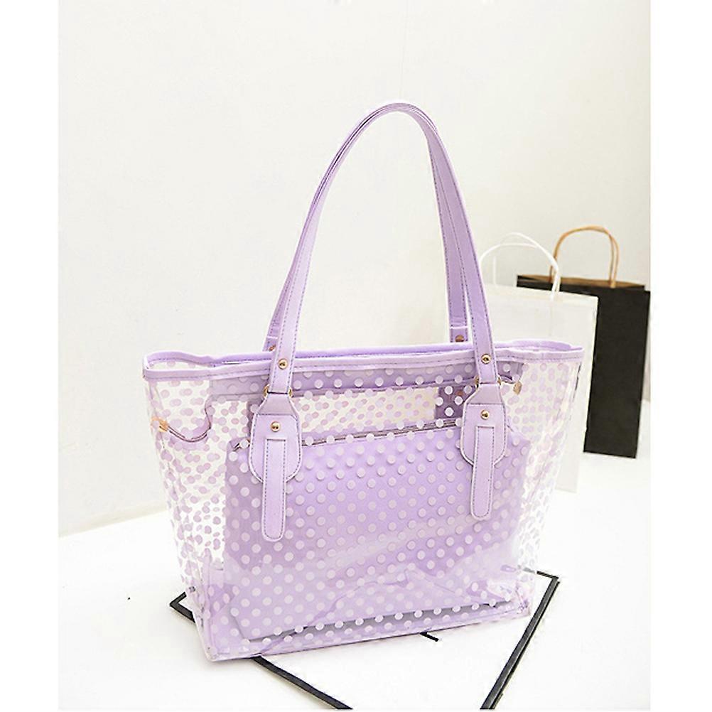 Clear Handbags Transparent Tote Bag for Stuff Holding with Inside Purse