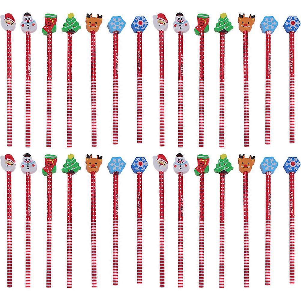 40Pcs Cartoon Wooden Pencils Designed For Children Ideal For Christmas Parties With A Random Style Perfect For Sketching