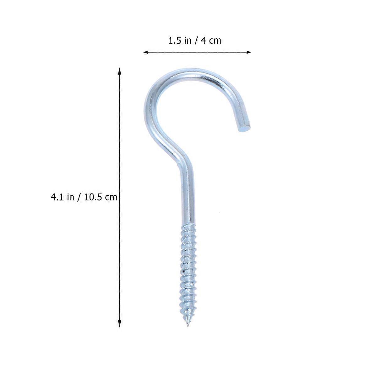 Heavy Duty Ceiling Hooks 10 Pack 4.1 Inches Zinc Plated Question Mark Shape For Home Decor Hanging Cups