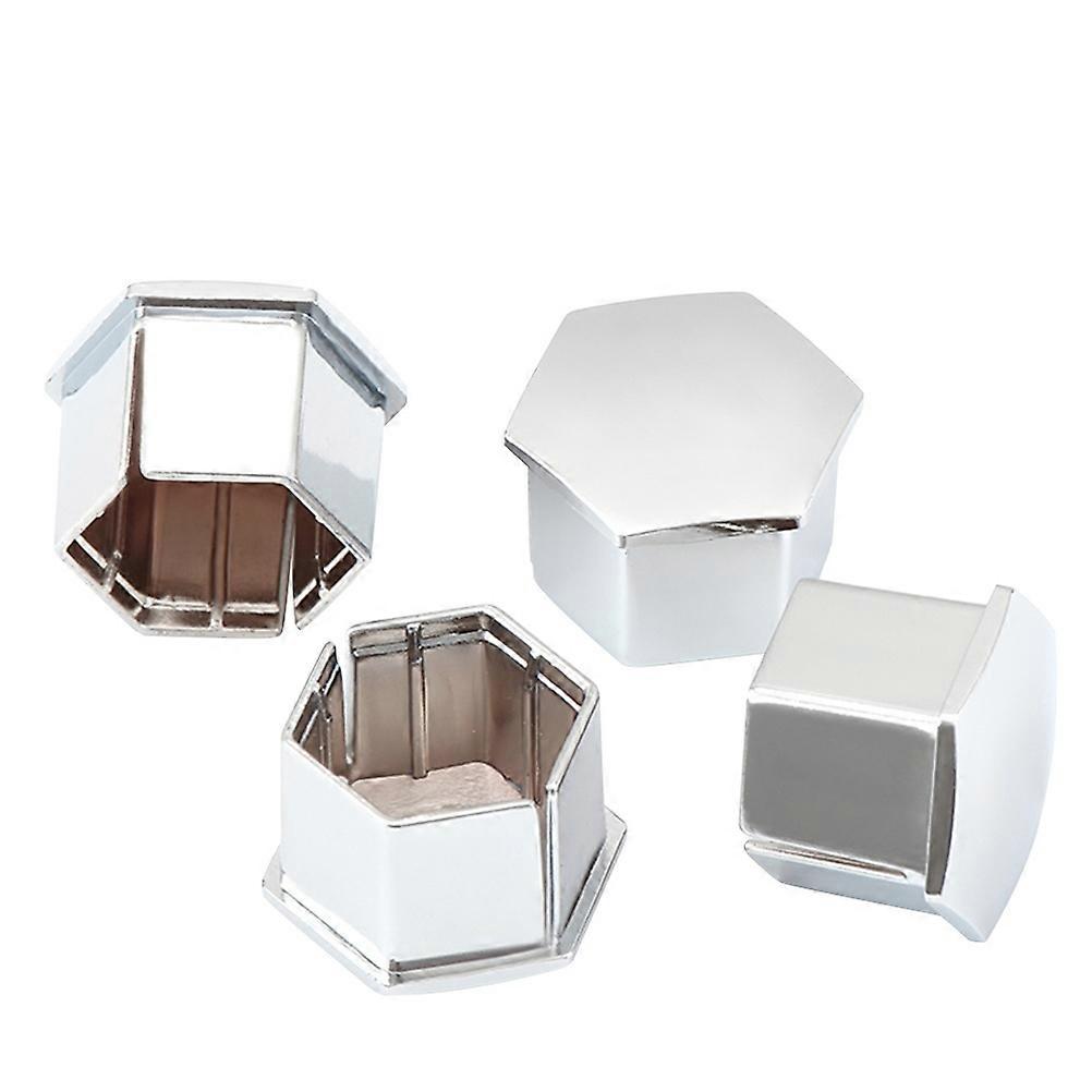 Nut Protector Hexagonal Wheel Nut Covers for Car Use 30Pcs Silver