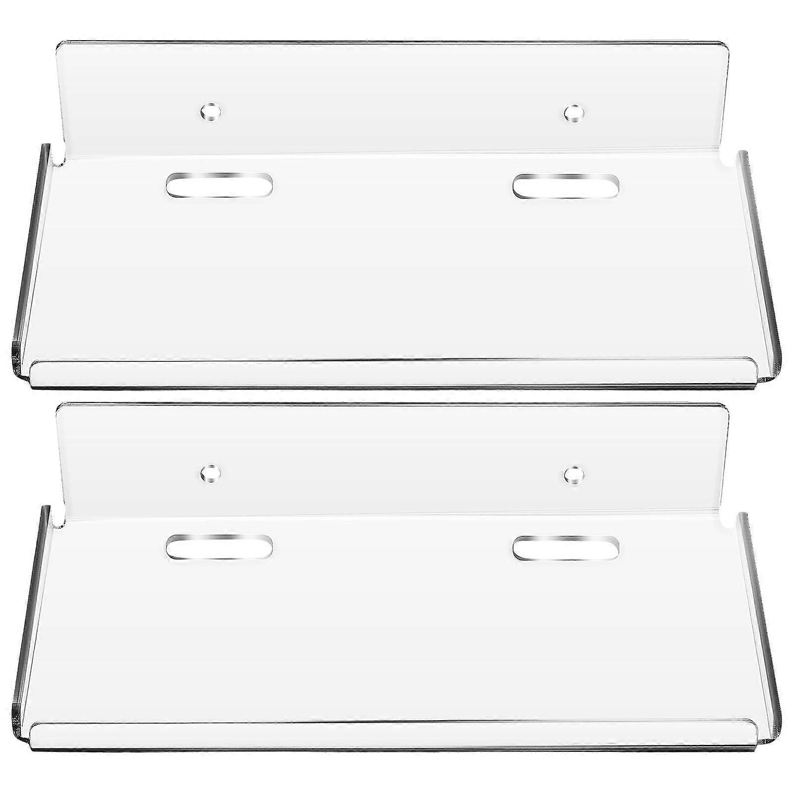 6Pcs Transparent Acrylic Floating Shelves for Wall Mounted Use