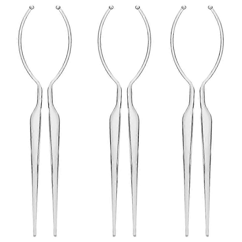 False Eyelash Display Stand 6Pcs Sleek Design Transparent Acrylic Beauty Setup Organization Tool