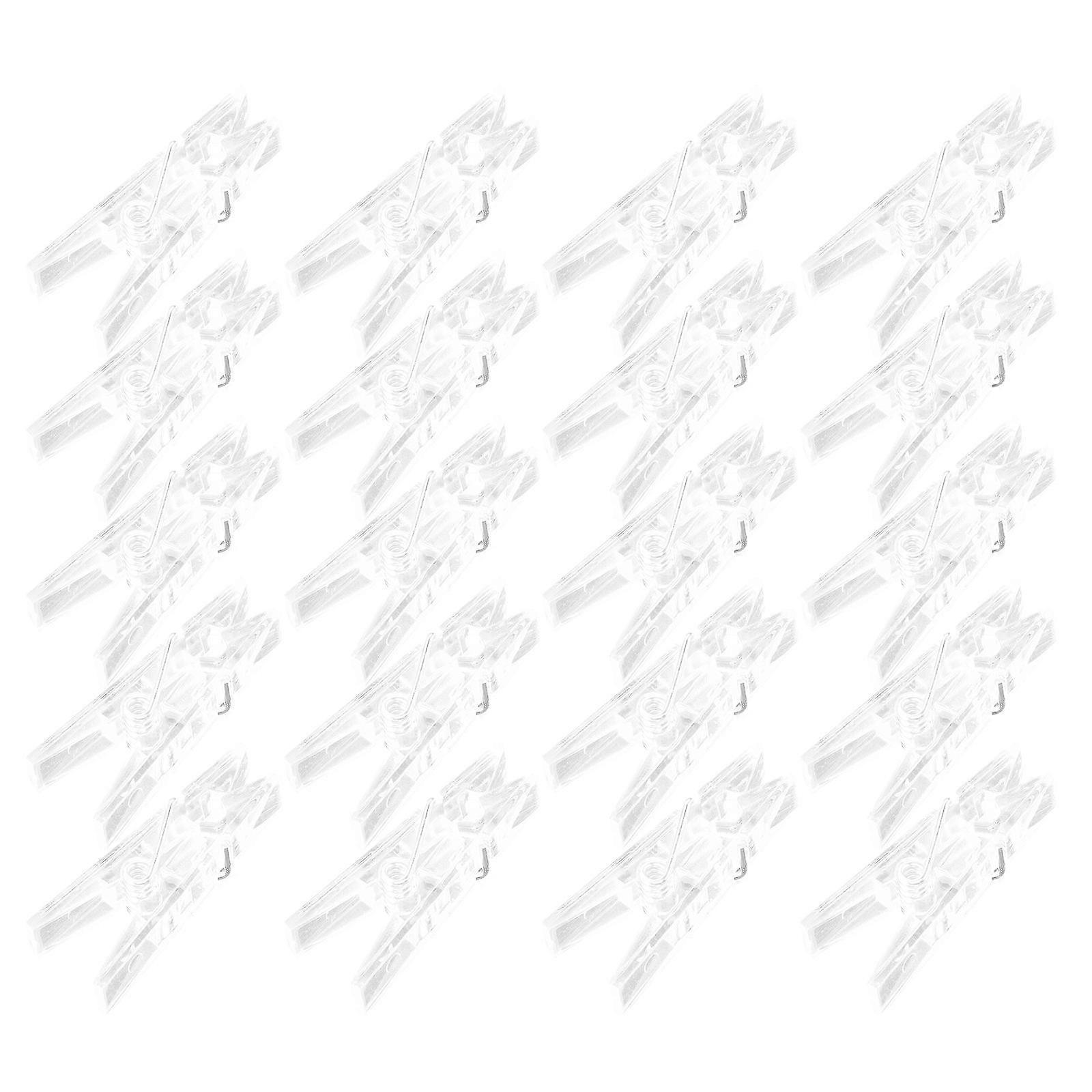 100Pcs Transparent Lamp String Clamp for Photo and String Light Use