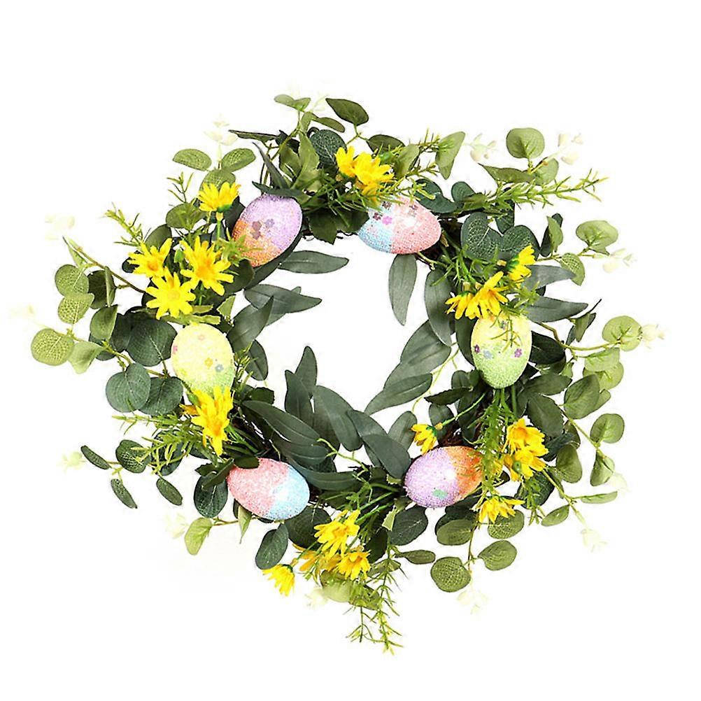 Simulation Easter Wreath Plastic for Decoration 1Pcs