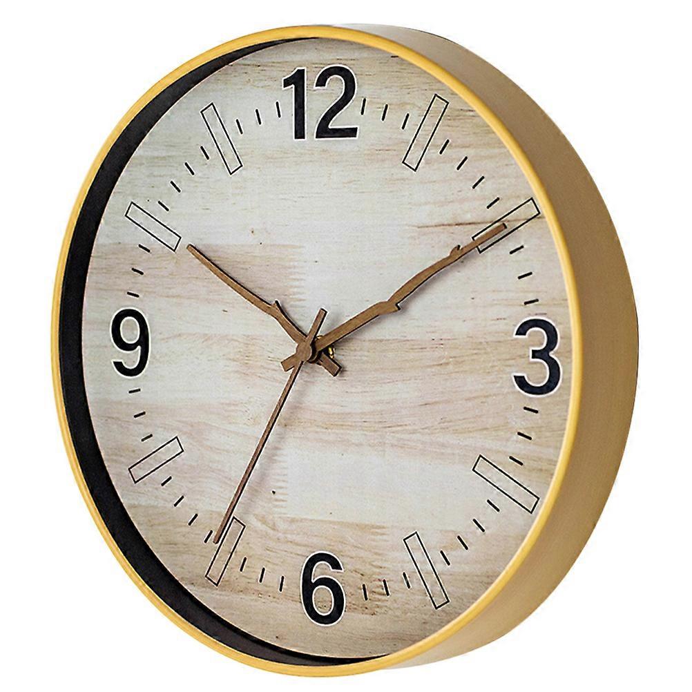 Decorative Wall Clock 2Pcs Round Clock Simple Style Mute Function 30X30Cm Bedroom Use