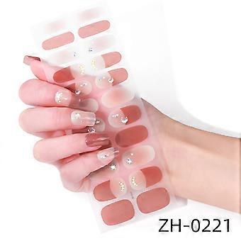 3D Imitation Diamond Nail Stickers, Gold Stamping Nail Polish Film, 22 Pieces with Nail File for Nail Art