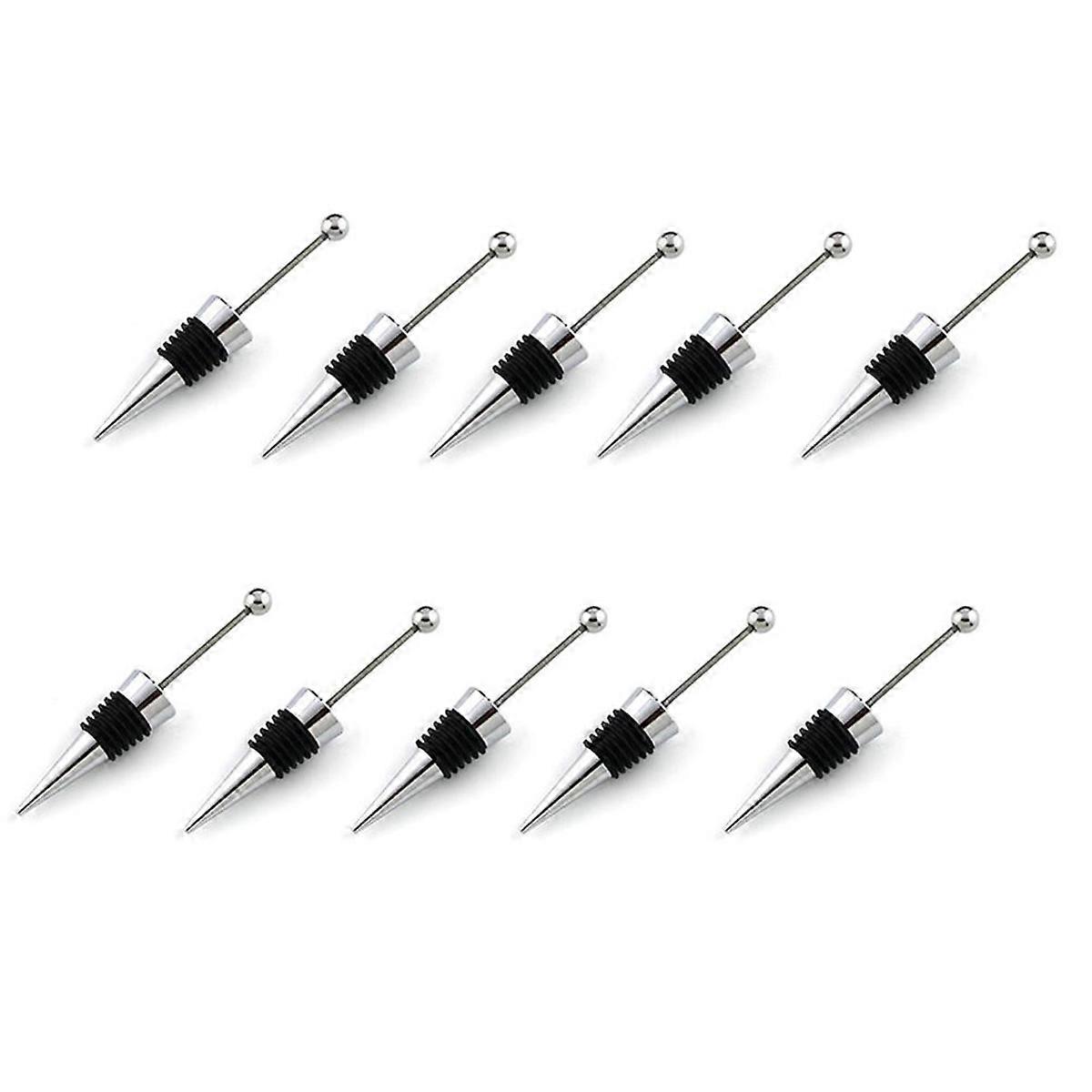 10Pcs Bead Rhinestone Lampwork Decorative Beaded Wine Bottle Stopper