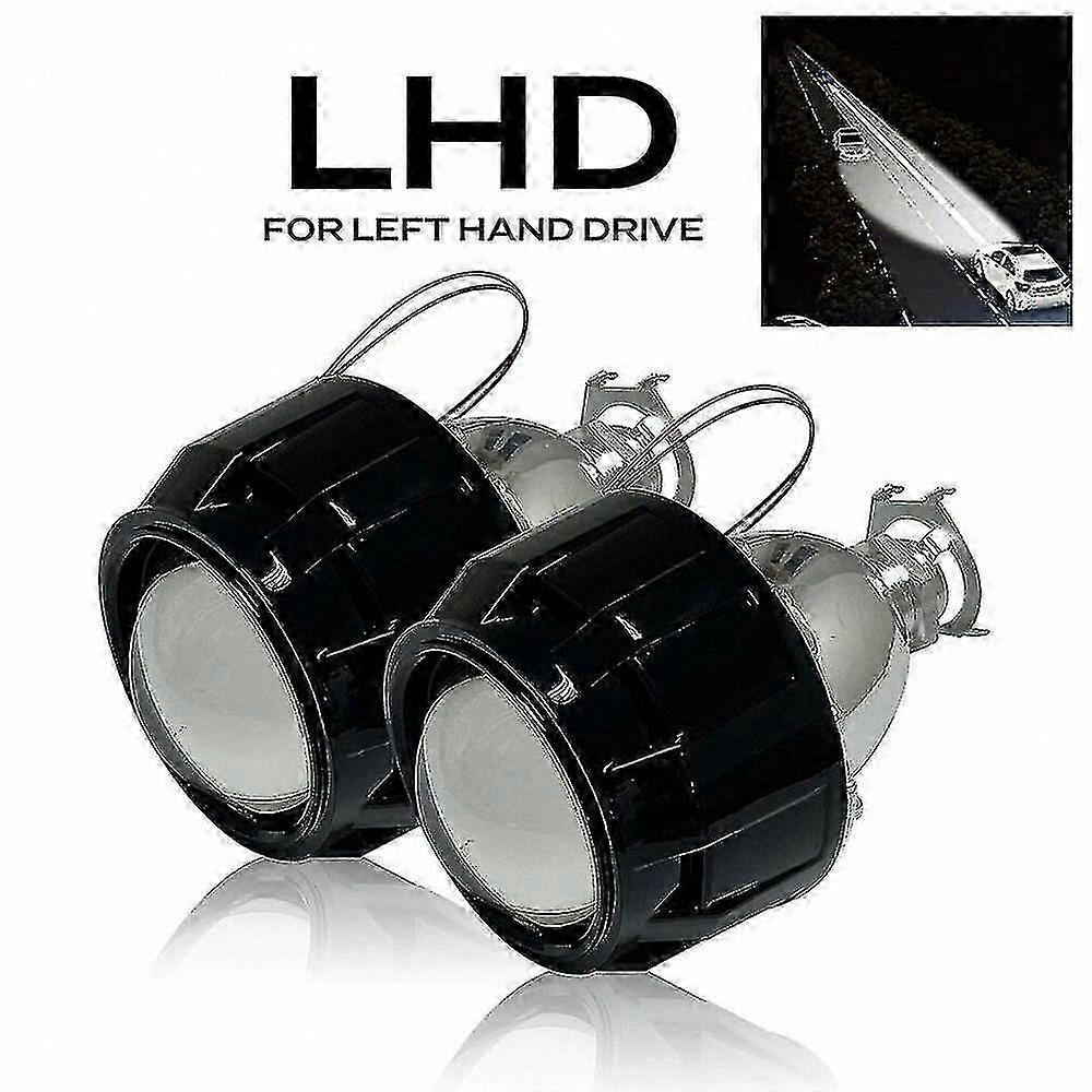 2.5 Inch Bi-Xenon HID Projector Lens Shrouds for Car Headlights High/Low Beam Halogen or Xenon Bulb 2pcs/lot