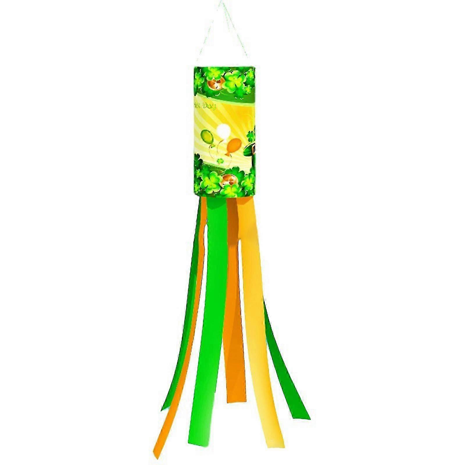 St. Patrick's Day Shamrock Windsock Hanging Decoration